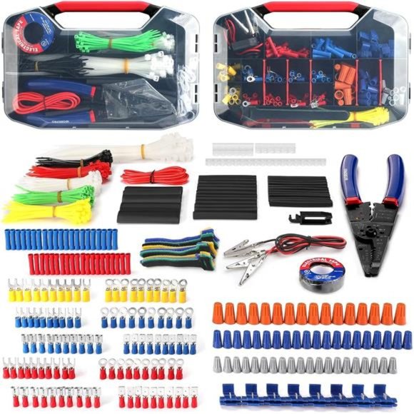 582-piece Crimp Terminals, Wire Connectors, Heat Shrink Tube, Electrical Repair - Picture 1 of 7